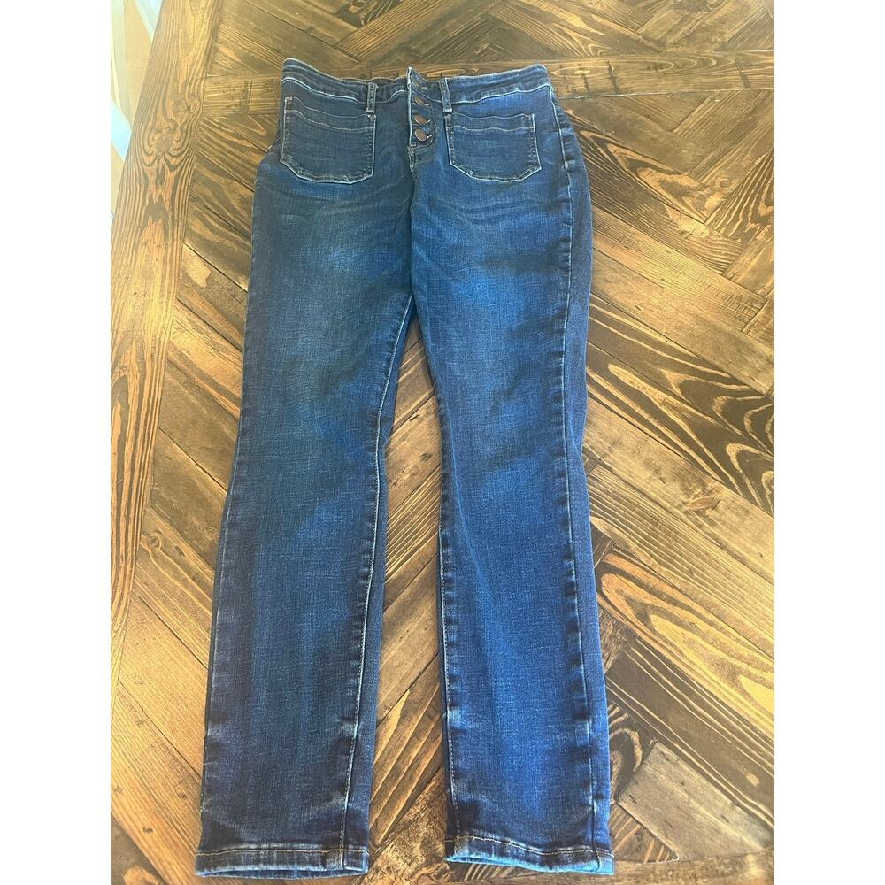 Judy Blue Skinny Fit Jeans Women 13/31 Retro Button Up Dainty Feminine Preppy